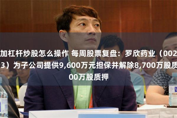加杠杆炒股怎么操作 每周股票复盘：罗欣药业（002793）为子公司提供9,600万元担保并解除8,700万股质押