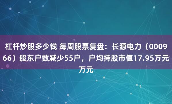 杠杆炒股多少钱 每周股票复盘：长源电力（000966）股东户数减少55户，户均持股市值17.95万元