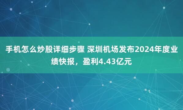 手机怎么炒股详细步骤 深圳机场发布2024年度业绩快报，盈利4.43亿元