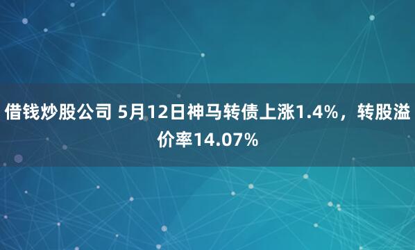 借钱炒股公司 5月12日神马转债上涨1.4%，转股溢价率14.07%