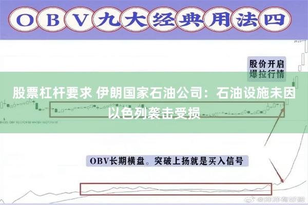 股票杠杆要求 伊朗国家石油公司：石油设施未因以色列袭击受损